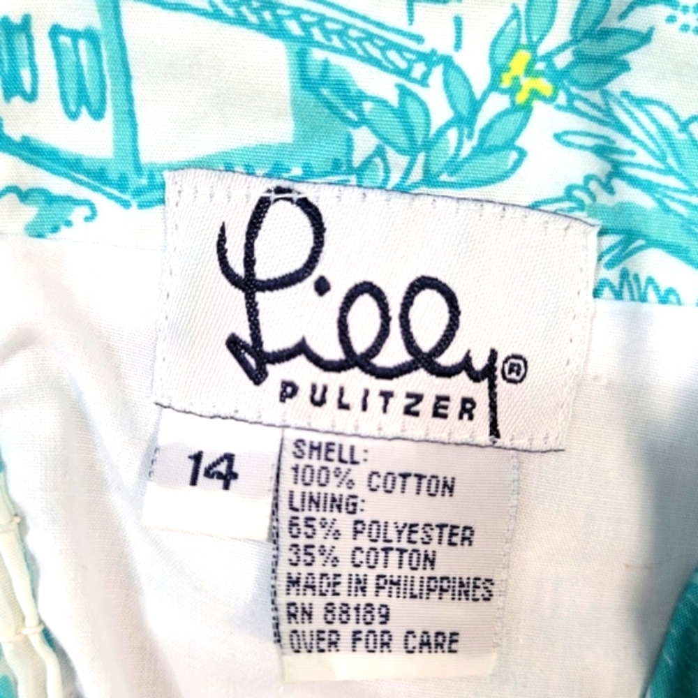 Lily Pulitzer Vintage Worth Avenue Toile Lenore White Label Sleeveless Dress - Picture 8 of 10